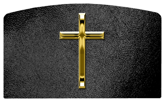 DACRO-510-GD-SH-BK Gold Single Cross Shimmer Black